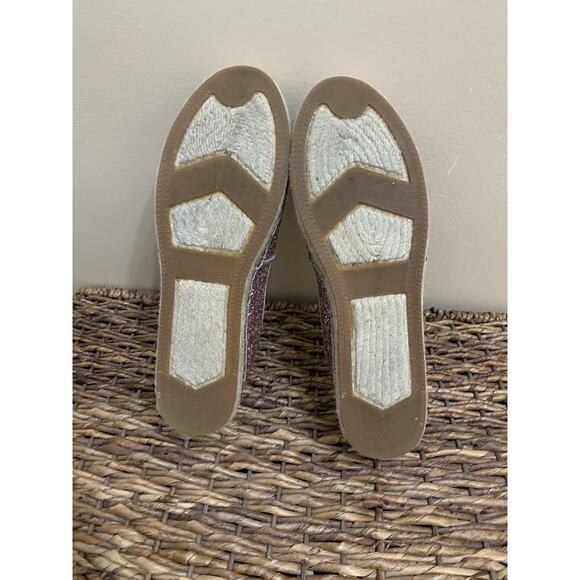 Kate Spade Linds Too Rose Gold Multi Glitter Metallic Espadrille Shoe Size 10M - Picture 8 of 8